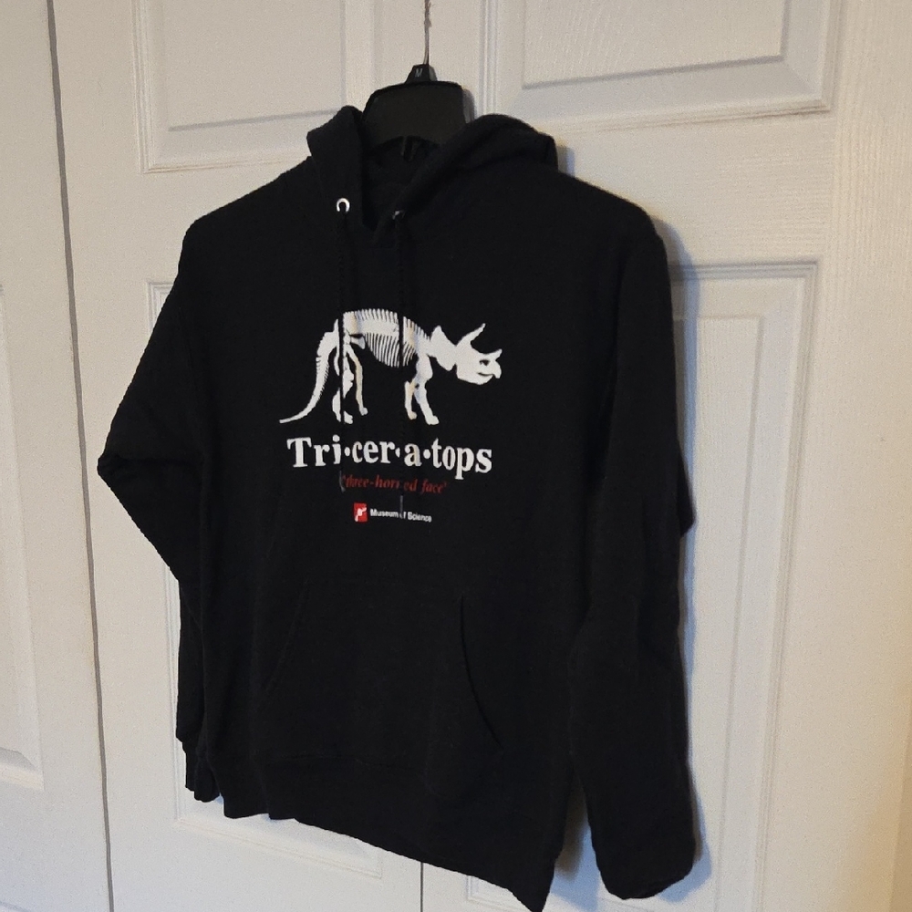 Museum Of Science Hanes Black Triceratops Hoodie